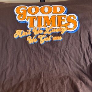 Men's Brown Graphic Tee - Good Times